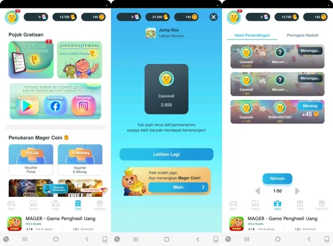 MAGER: Game Penghasil Uang Populer di Android dengan Mini Games Menarik